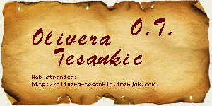 Olivera Tešankić vizit kartica